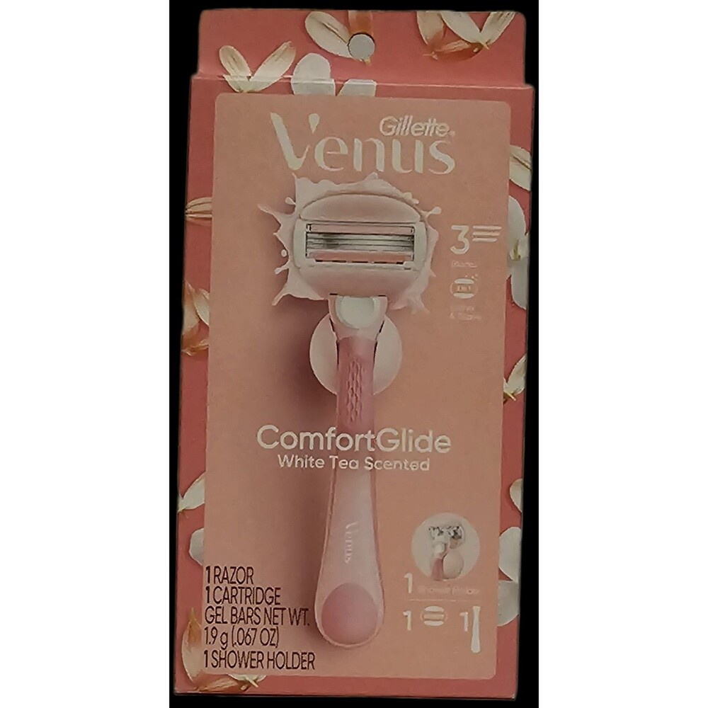 Gillette Venus Comfortglide Freesia Women's 3-Blade Razor White Tea Scented NeW